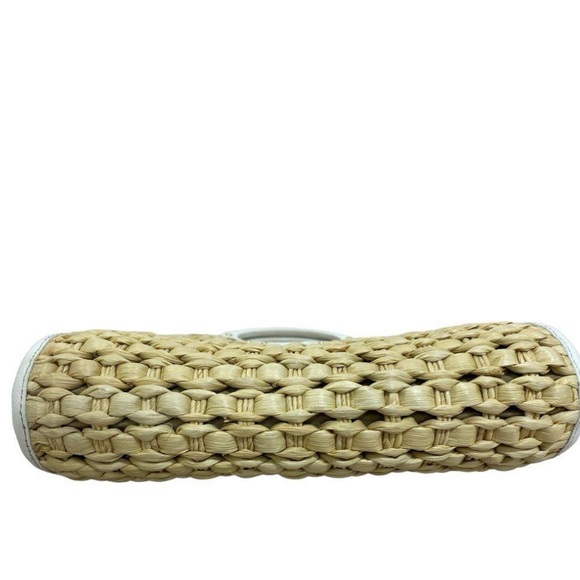 Kate Spade Straw & LeatherStudded Snap Closure Ring...